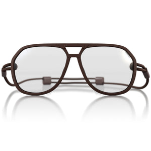 Ombraz Classics | Extended Vision Reading Glasses | Matte Brown | EV20