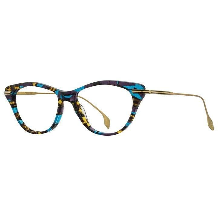 STATE Optical Cornelia | Extended Vision™ Reading Glasses | Teal Deco Gold